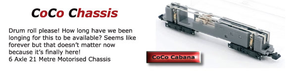 CoCo Chassis Drum roll please! How long have we been longing for this to be available? Seems like forever but that doesn't matter now because it's finally here! 6 Axle 21 Metre Motorised Chassis