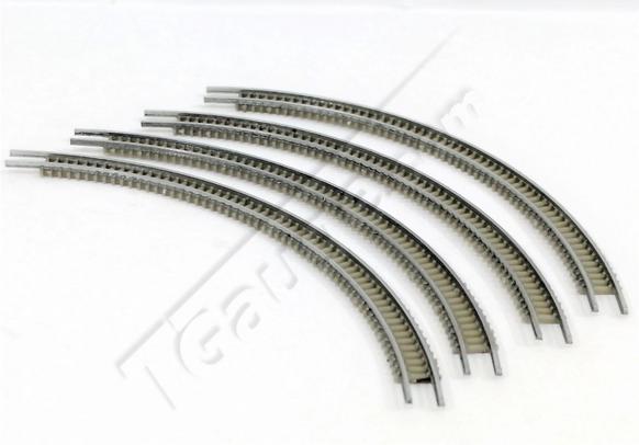 Fine Scale Curved Track 60mm Grey